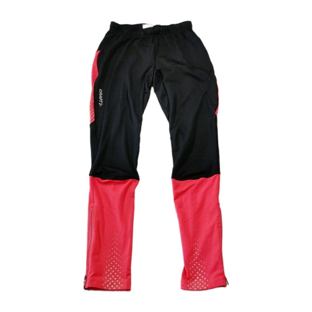 Craft Thermo Tight Running Pants Black Neon Leggings Womens S Fitness Athleisure